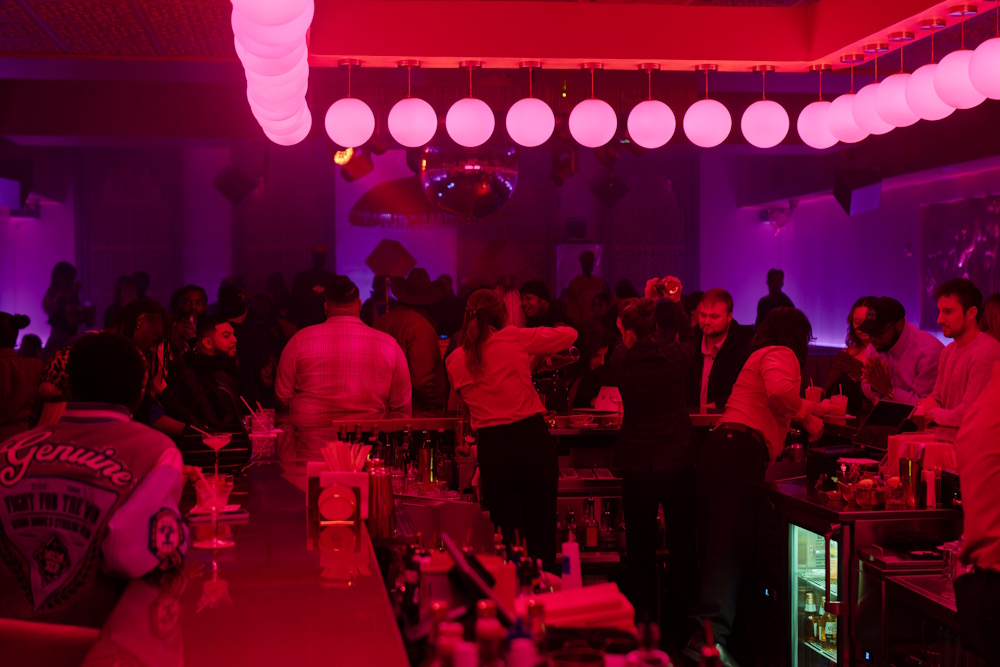 Street Renaissance artwork and bar